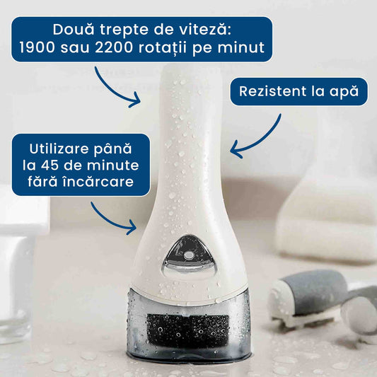 PediLUX - Pilă Electrică pentru Călcâie și Piele Fină