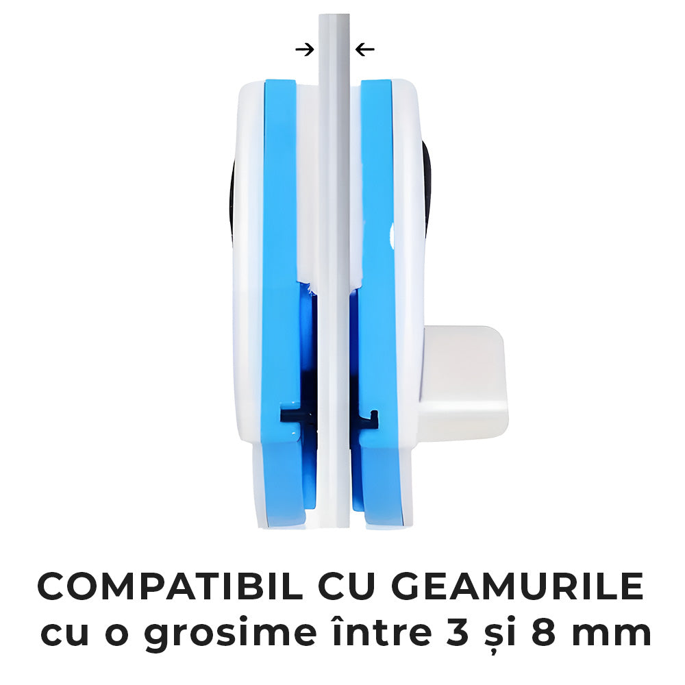 Ștergător Magnetic Dublu pentru Geamuri