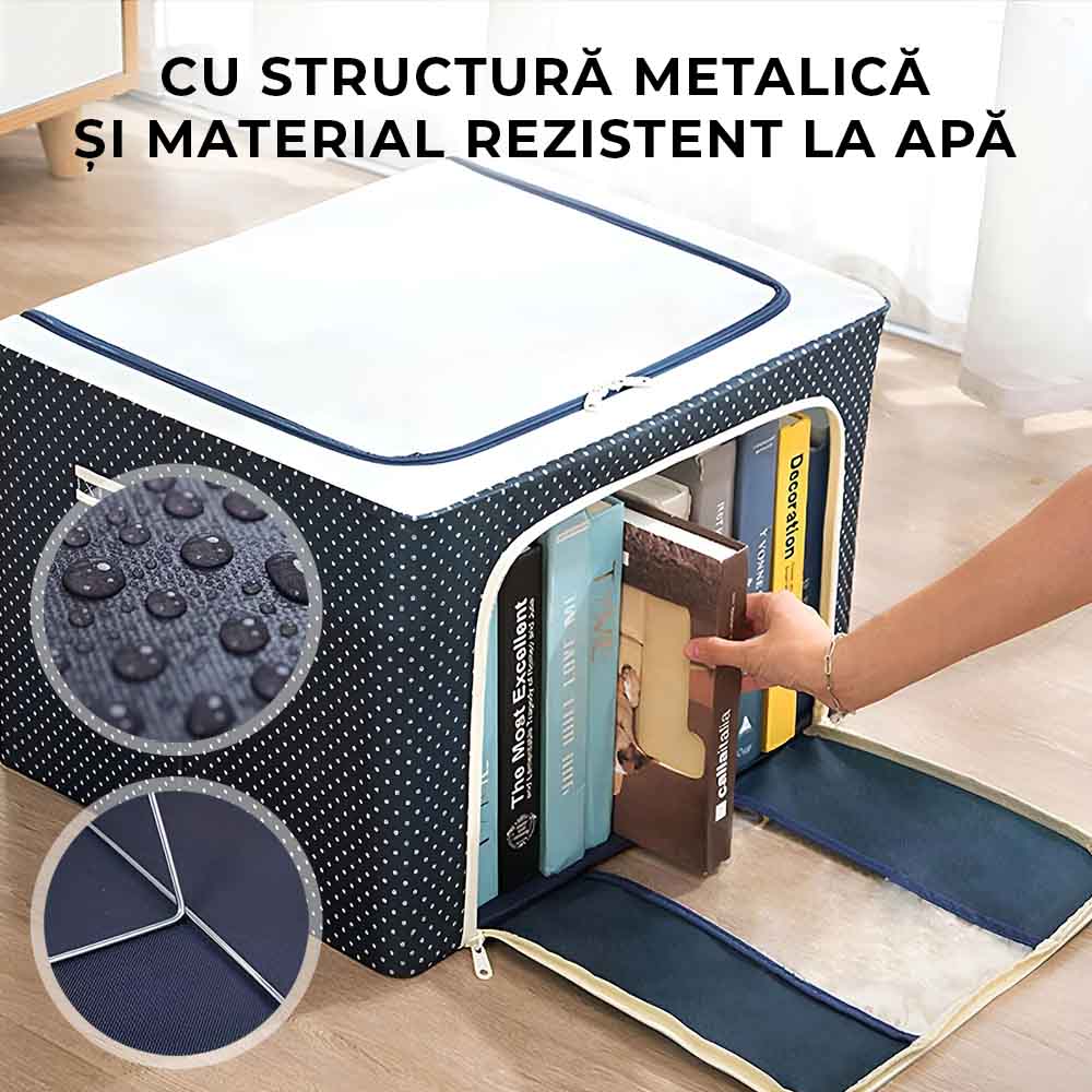Geantă Depozitare XL cu Cadru Metalic – 100L Capacitate