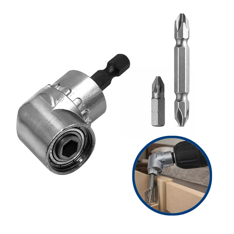 ȘuruFlex Pro – Adaptor Unghi Drept pentru Bormaşină cu 2 Bituri Incluse