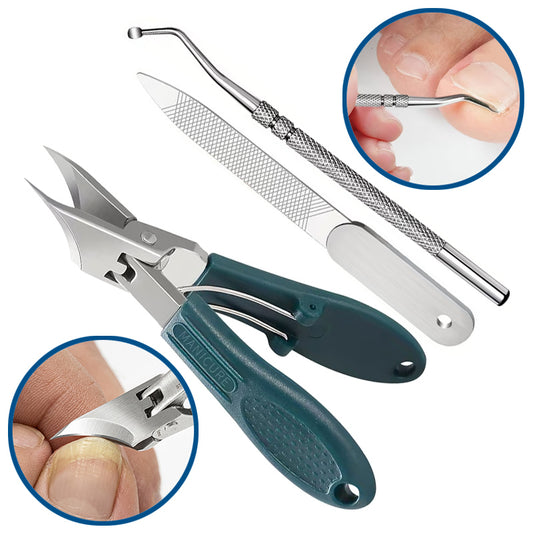NailCut Pro – Set 3 Piese pentru Tăierea și Îngrijirea Unghiilor cu Probleme