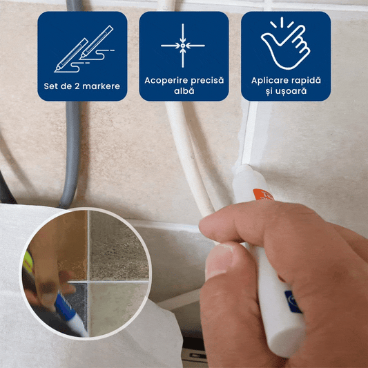 RostiClean Pro – Set 2 Markere pentru Rosturi Albe Impecabile