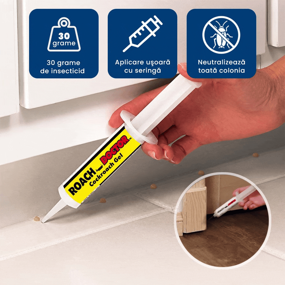 GândaStop Pro – Gel Insecticid în Seringă pentru Eliminarea Gândacilor