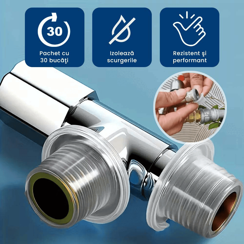 AquaFix Plus – Set 30 Garnituri Anti-Scurgeri pentru Robineți și Racorduri