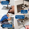 2+2 GRATIS: BalaFix Kit – Set Reparație Balamale cu Plăci din Oțel Inoxidabil