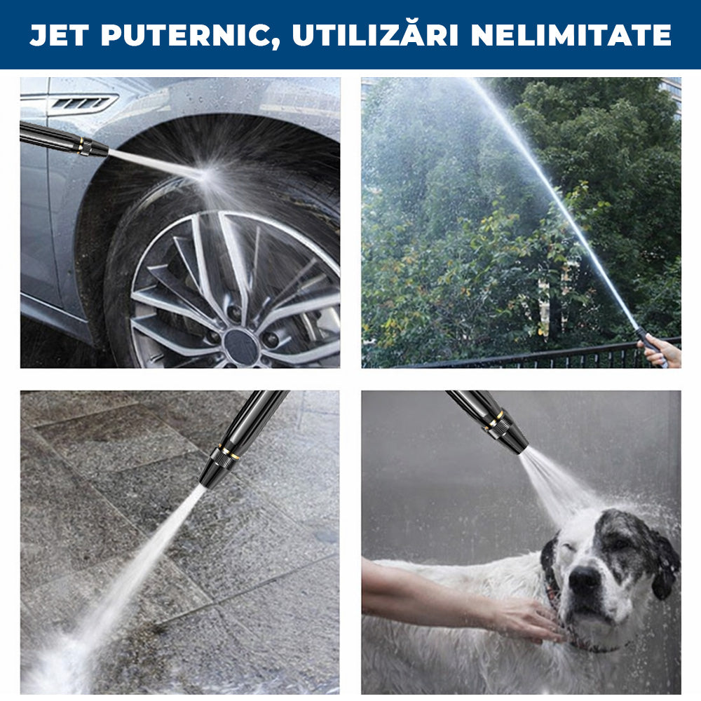 AquaJet Pro – Duză de Presiune Reglabilă cu 3 Moduri pentru Orice Furtun