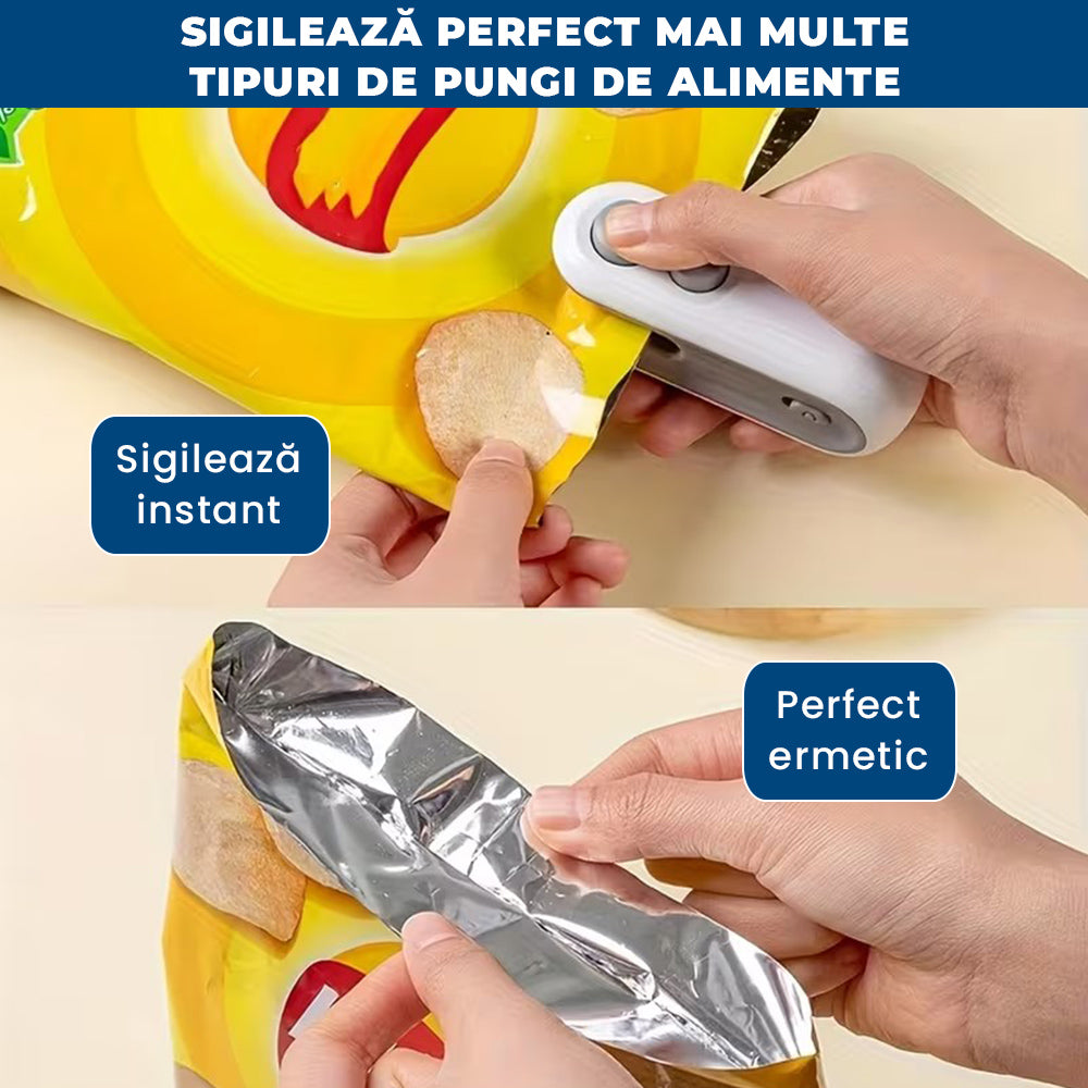SigilFresh Easy - Aparat Mini pentru Sigilat și Păstrat Alimentele Proaspete