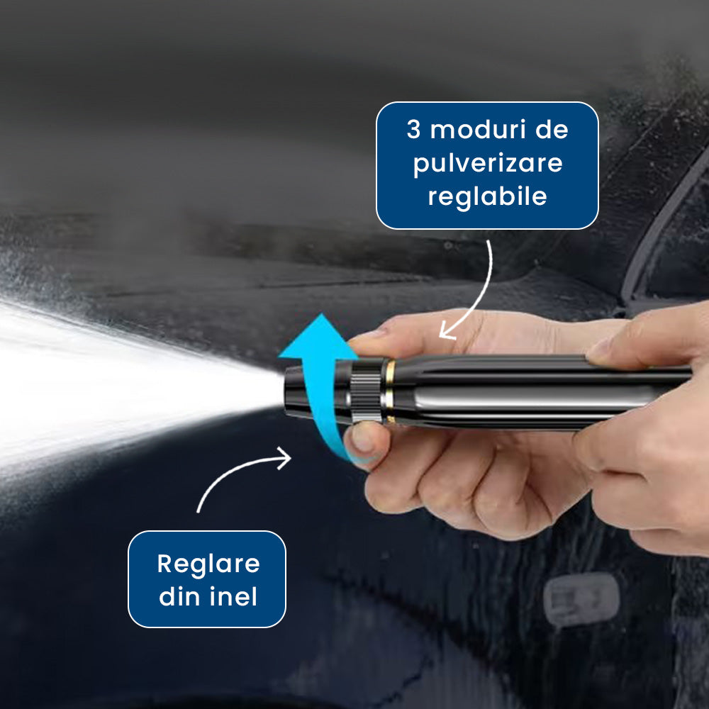 AquaJet Pro – Duză de Presiune Reglabilă cu 3 Moduri pentru Orice Furtun