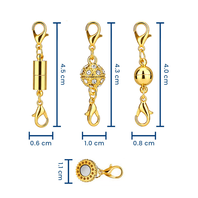 BijuMag Luxe – Set 12 Închizători Magnetice Elegante pentru Bijuterii