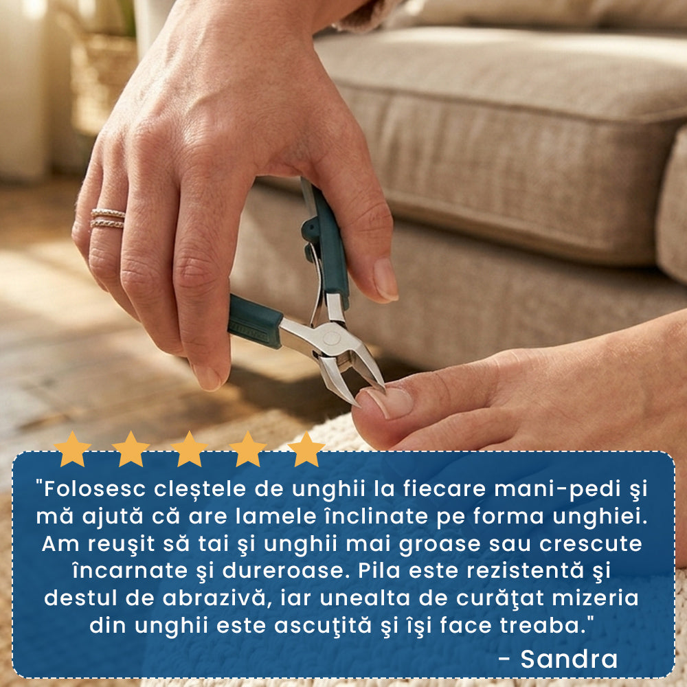 NailCut Pro – Set 3 Piese pentru Tăierea și Îngrijirea Unghiilor cu Probleme