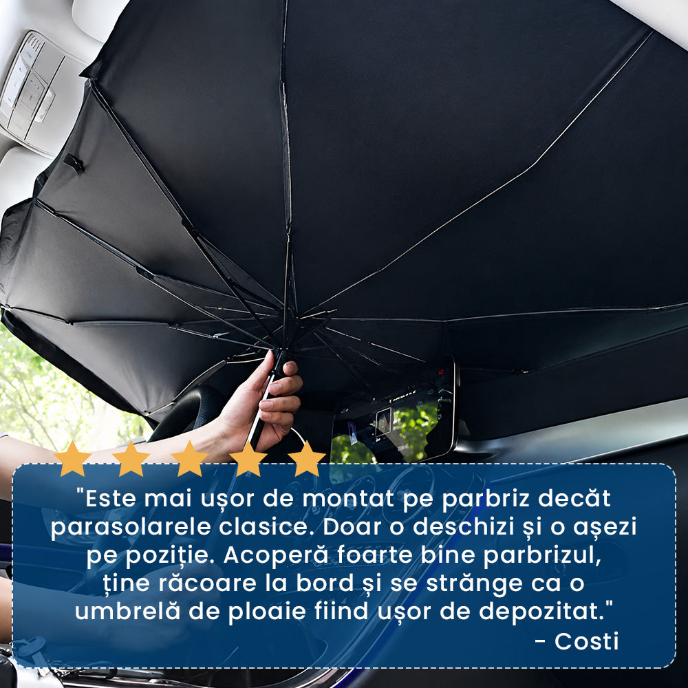 Solarbrella Max – Parasolar Pliabil Tip Umbrelă pentru Parbrizul Auto