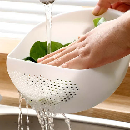 Vas cu Strecurătoare pentru Orez, Salate și Paste
