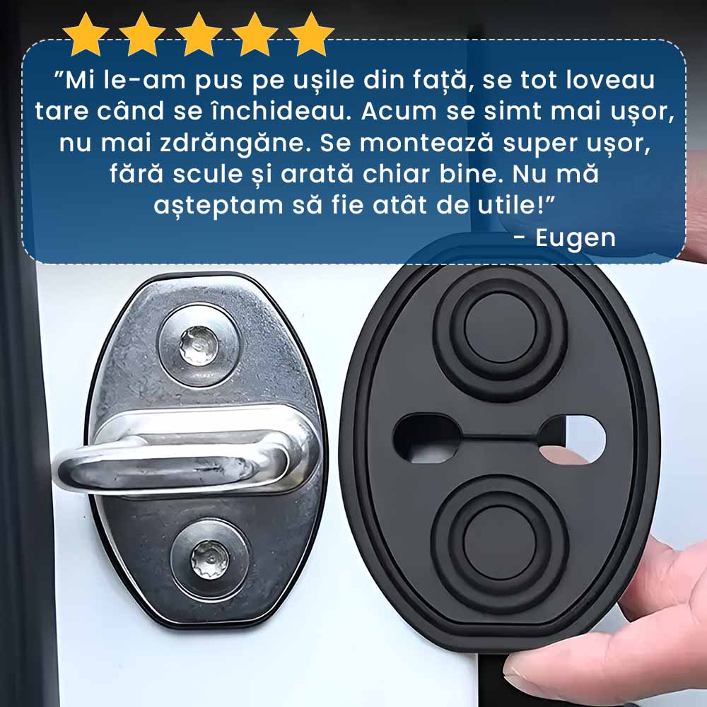 PortiSoft - Set 4 Protecții Anti-Trântire cu Dublu Amortizor din Silicon