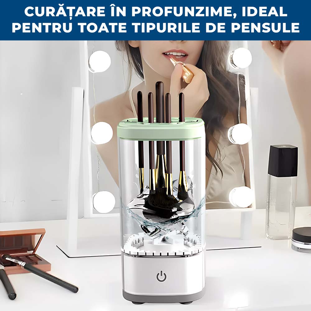 Glam Clean - Dispozitiv pentru Curățat și Uscat Pensule de Machiaj