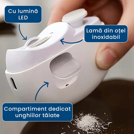ManiSmart - Unghieră Electrică 2‑în‑1 cu Funcții de Tăiere și Pilire