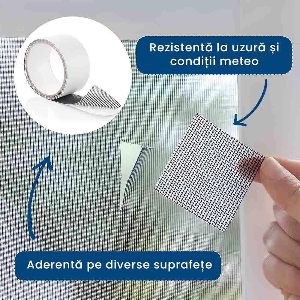 1+1 GRATIS: InsectFix - Bandă Adezivă pentru Repararea Plasei de Insecte