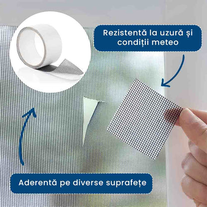 1+1 GRATIS: InsectFix - Bandă Adezivă pentru Repararea Plasei de Insecte
