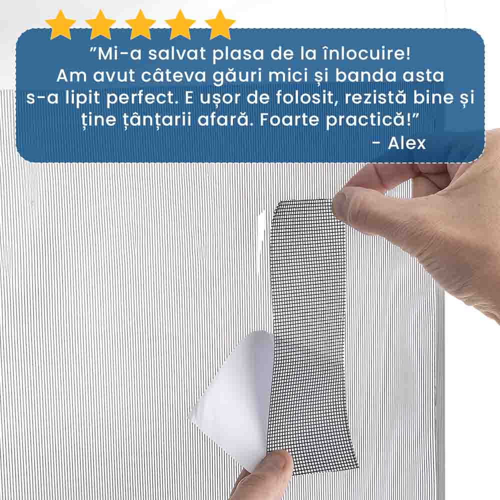 1+1 GRATIS: InsectFix - Bandă Adezivă pentru Repararea Plasei de Insecte