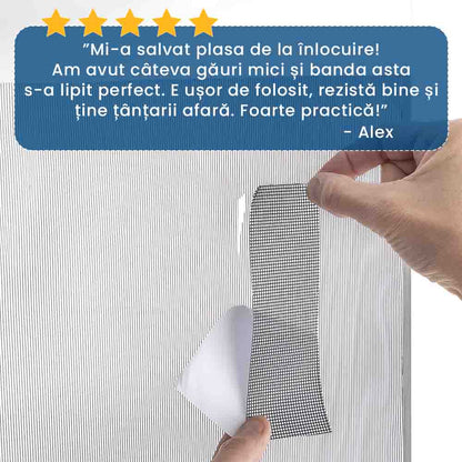 1+1 GRATIS: InsectFix - Bandă Adezivă pentru Repararea Plasei de Insecte