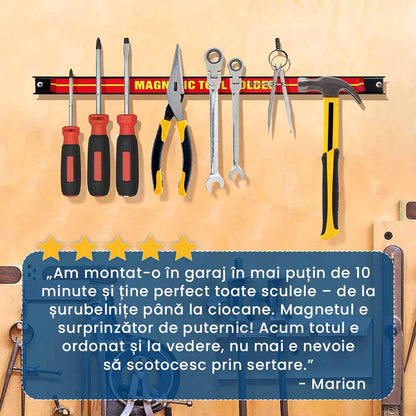 SculeHold - Suport Magnetic pentru Scule care Economisește Spațiu (60 Cm)