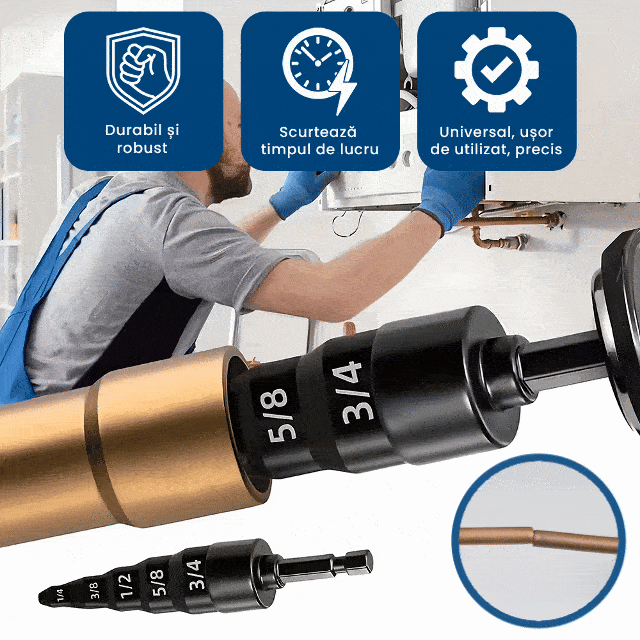 PipeFlex – Burghiu Special pentru Bercuit Țevi Metalice
