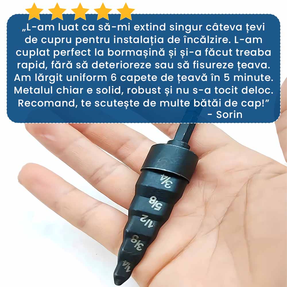 PipeFlex – Burghiu Special pentru Bercuit Țevi Metalice