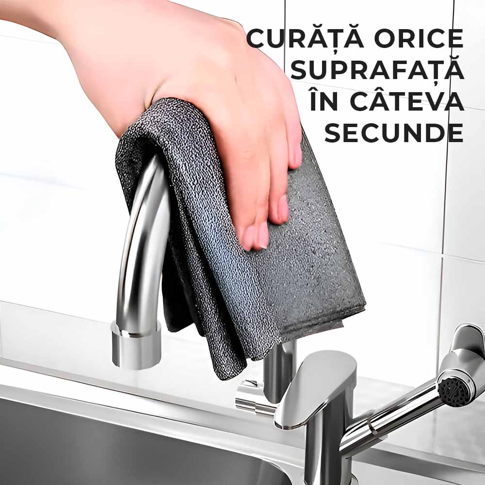 Set 4 Lavete din Microfibră pentru Orice Suprafață
