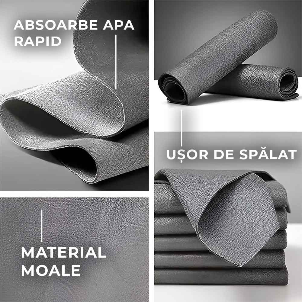 Set 4 Lavete din Microfibră pentru Orice Suprafață