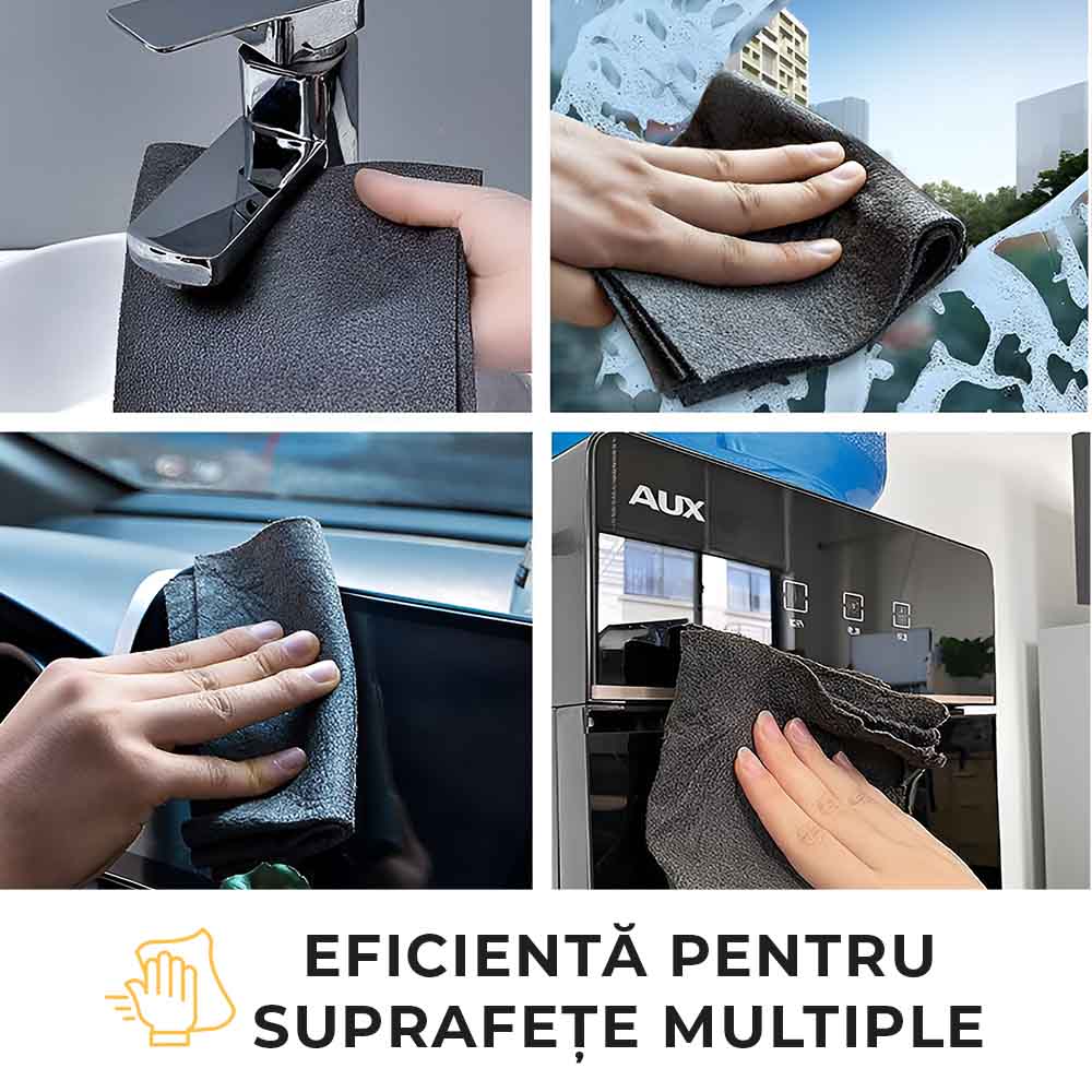 Set 4 Lavete din Microfibră pentru Orice Suprafață