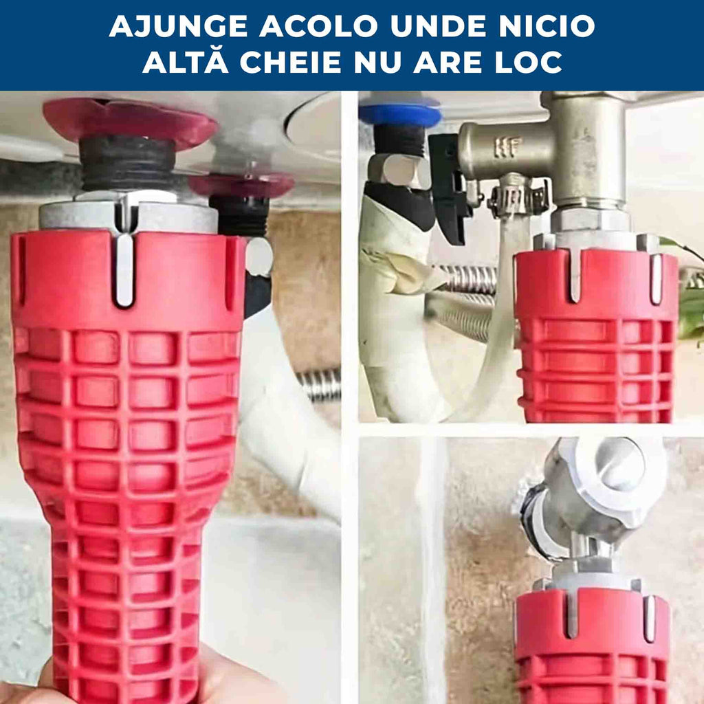 AquaKey Pro – Cheie Multifuncțională 5-în-1 pentru Robineți și Racorduri