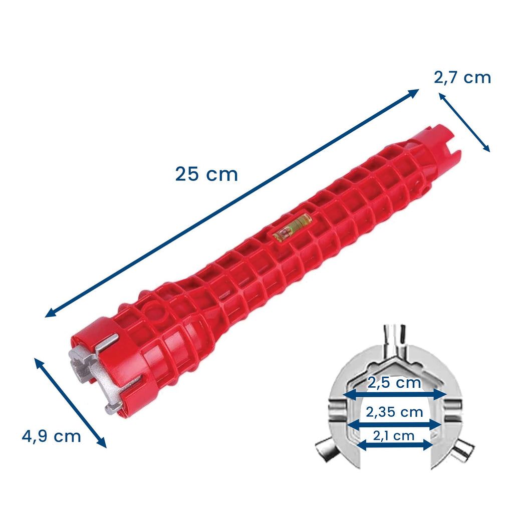 AquaKey Pro – Cheie Multifuncțională 5-în-1 pentru Robineți și Racorduri