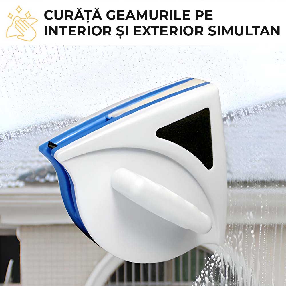 Ștergător Magnetic Dublu pentru Geamuri
