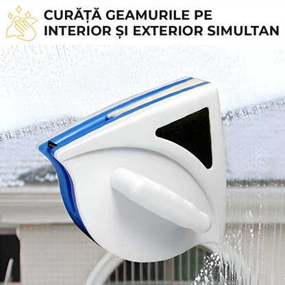 Ștergător Magnetic Dublu pentru Geamuri