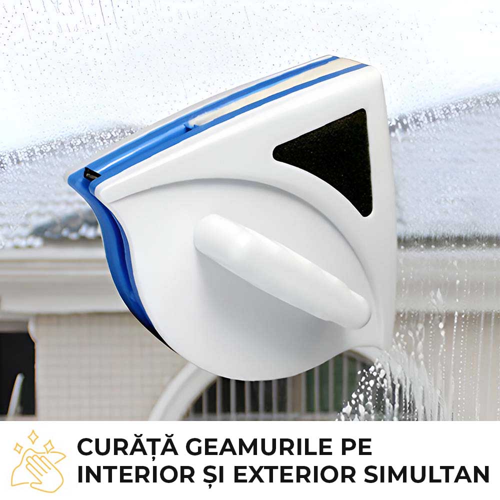 Ștergător Magnetic Dublu pentru Geamuri