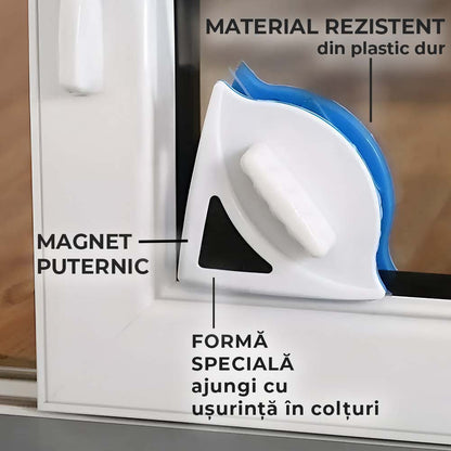 Ștergător Magnetic Dublu pentru Geamuri