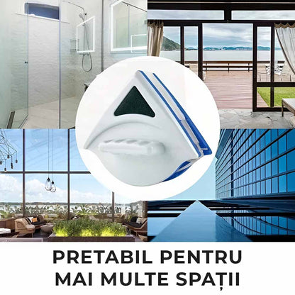 Ștergător Magnetic Dublu pentru Geamuri