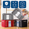 DepoBox 100L – Cutie pentru Depozitare Ultra Spațioasă, Pliabilă, cu Fermoar și Fereastră