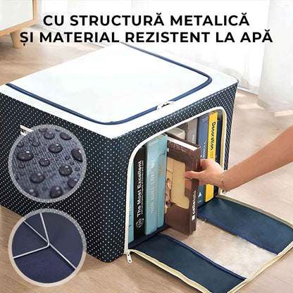 Geantă Depozitare XL cu Cadru Metalic – 100L Capacitate