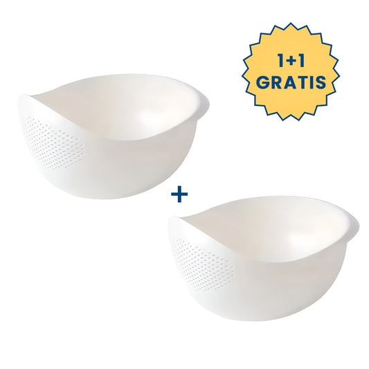 1+1 GRATIS: MagiBowl - Vas cu Strecurătoare pentru Orez, Salate și Paste