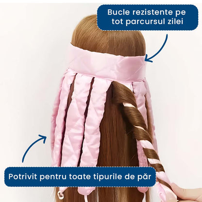 Bucleasy - Ondulator fără Căldură pentru Bucle Perfecte (Roz)