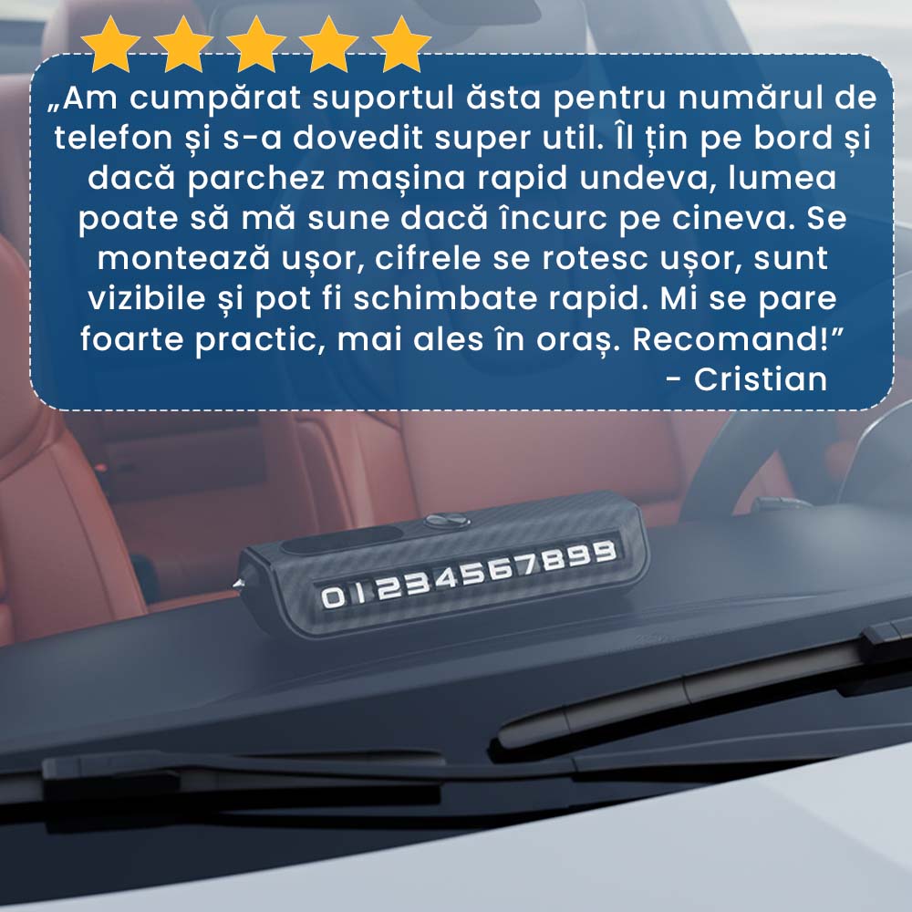 TelePark Lux – Suport Premium pentru Numărul de Telefon