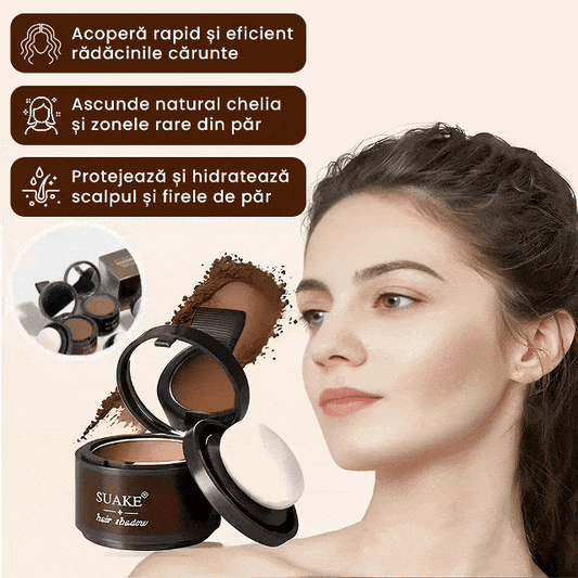 HairFix Magic – Pudră Instant pentru Rădăcini Cărunte și Păr Rar