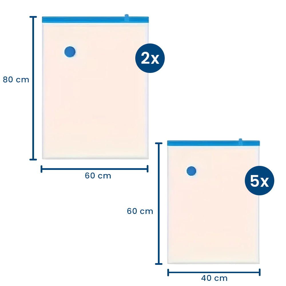 PackVac - Set 7 Saci de Vidat pentru Depozitare