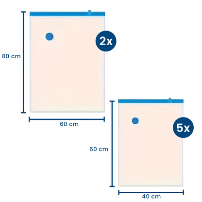 PackVac - Set 7 Saci de Vidat pentru Depozitare