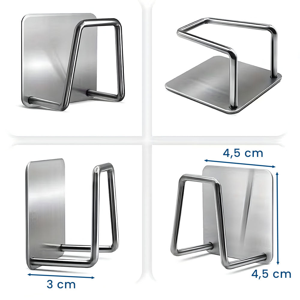 Ordinox Pro – Set 4 Cârlige Adezive din Inox pentru Bucătărie și Baie