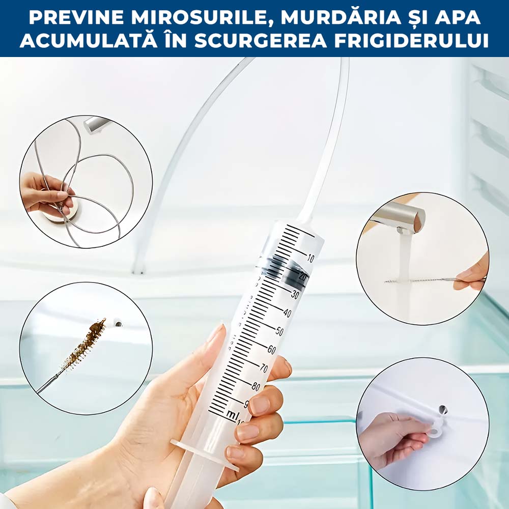 FrigiClean – Set Profesional 5 în 1 pentru Curățarea Frigiderului