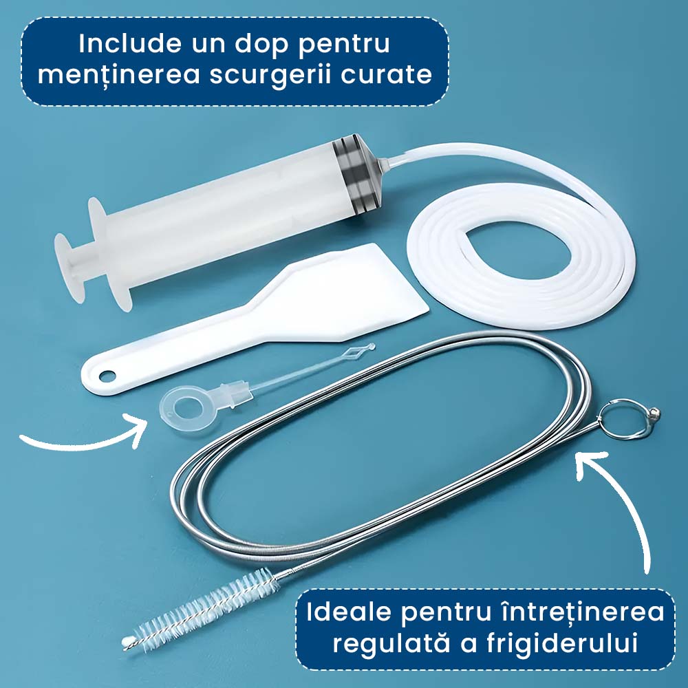 FrigiClean – Set Profesional 5 în 1 pentru Curățarea Frigiderului