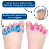 PodoZen – Set 2 Perechi Separatoare Relaxante pentru Picioare (Roz și Albastru)