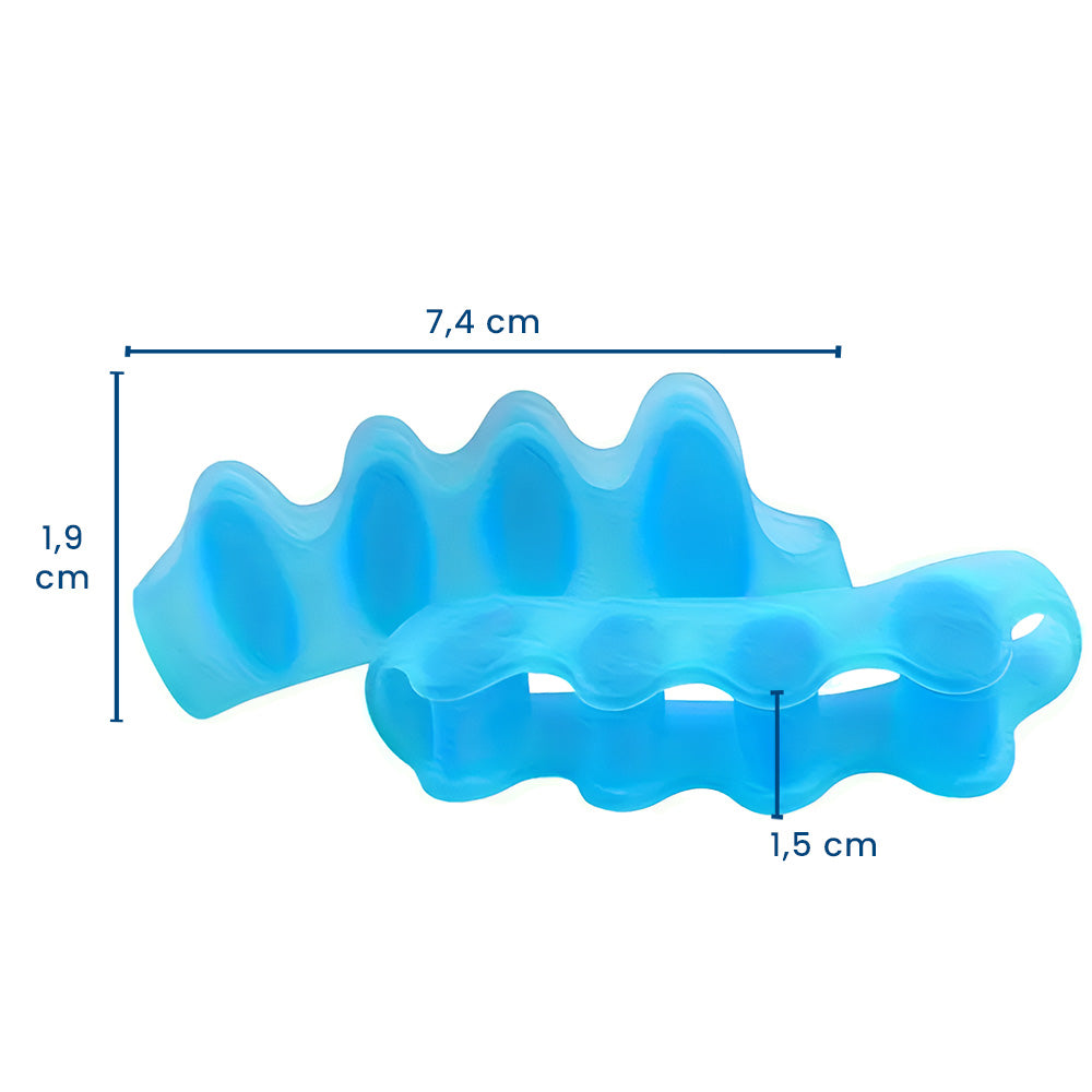 PodoZen – Set 2 Perechi Separatoare Relaxante pentru Picioare (Roz și Albastru)