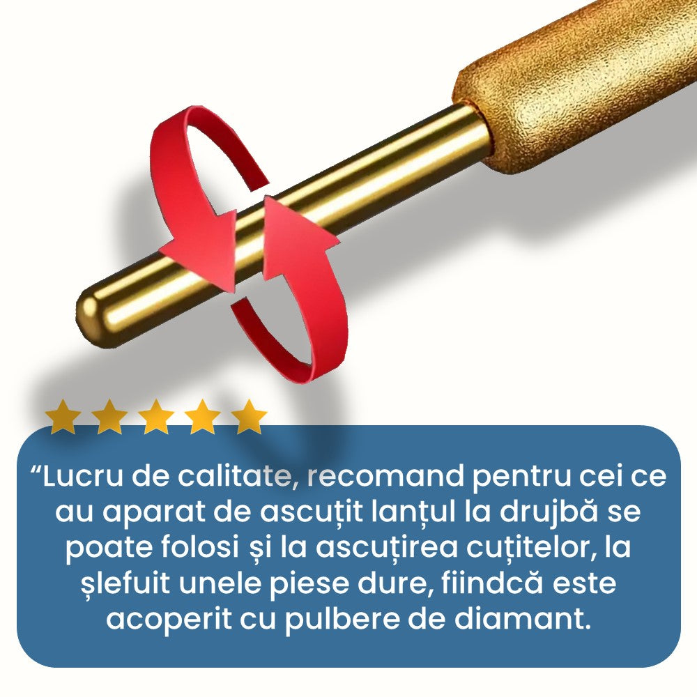 Drujbix Pro – Set Complet 9 Capete pentru Ascuțit Drujba (3 dimensiuni x 3 materiale)